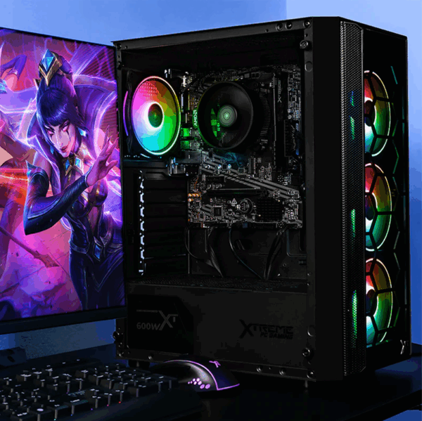 Xtreme PC Gaming AMD Radeon Vega Renoir Ryzen 5 4600G 16GB SSD 240GB 3TB WIFI Black - Image 2